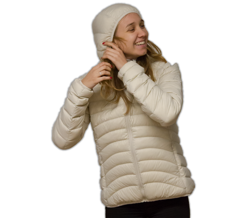 LOWLAND OUTDOOR®  OPTIMUM Donsjas - Woman - Hoody - Bone