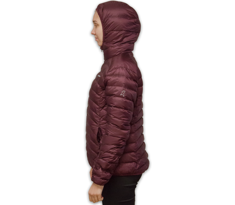 LOWLAND OUTDOOR®  OPTIMUM Donsjas - Woman - Hoody - Plum