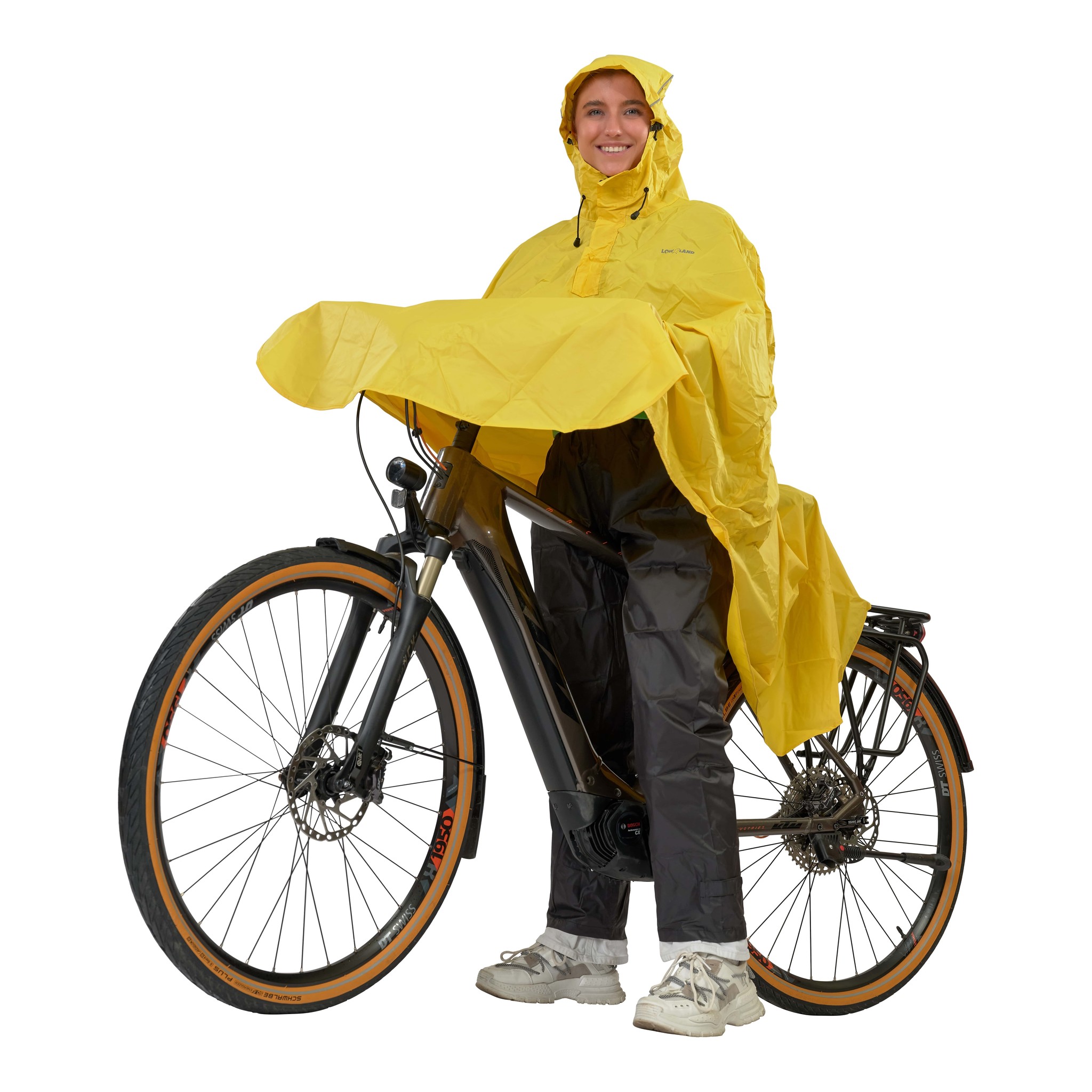 LOWLAND OUTDOOR® Poncho Impermeable con Capucha Chubasquero para Ciclista -  Lowland Outdoor
