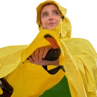 Poncho Impermeable con Capucha Chupusquero para Ciclista Transpirable (8.000g/M²) - 100% Resistente a la Agua (10.000 mm)