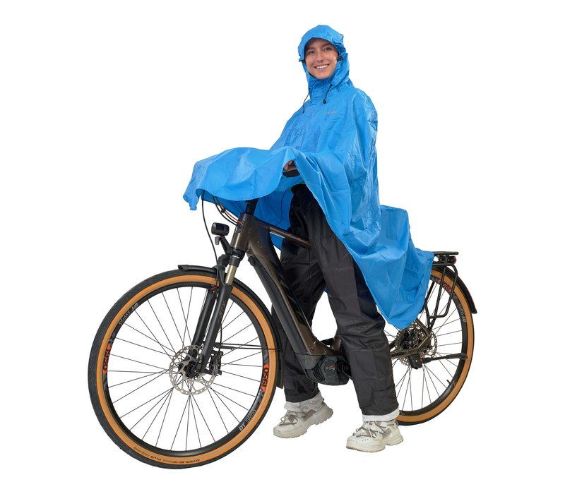 Fahrradregenponcho  - Fahrradregenponcho  - 100% Wasserdicht (10.000mm) - Helmgeeignet - atmungsaktiv (8.000g/M²) CFK frei!