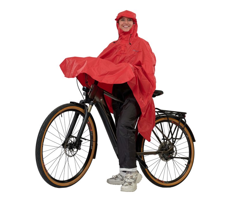 Fahrradregenponcho  - Fahrradregenponcho  - 100% Wasserdicht (10.000mm) - Helmgeeignet - atmungsaktiv (8.000g/M²) CFK frei!