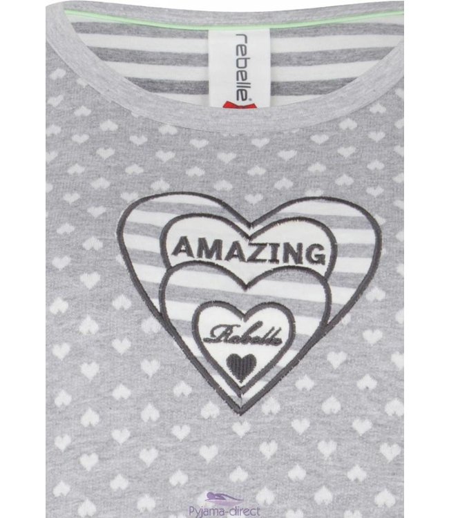 nachthemd "Amazing" hartjes en strepen