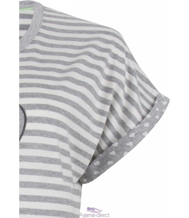 "Amazing Hearts" nightdress with stripes