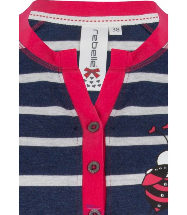 stripey pyjama set "best ladybird friends"