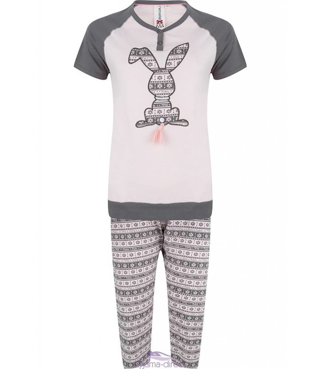 Rebelle Girls pyjama met korte mouwen "tassle tail bunny"