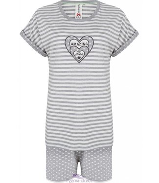 Rebelle Girls "Amazing Hearts" shortama met strepen en hartjes