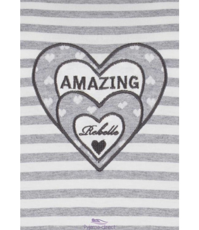 "Amazing Hearts" stripey shorty set