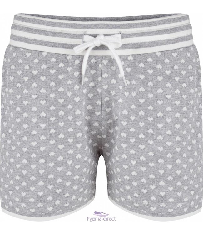 "Amazing Hearts" shortama met strepen en hartjes