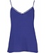 purple spot print cotton - modal pants set with blue cami top with adjustable straps