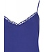 purple spot print cotton - modal pants set with blue cami top with adjustable straps