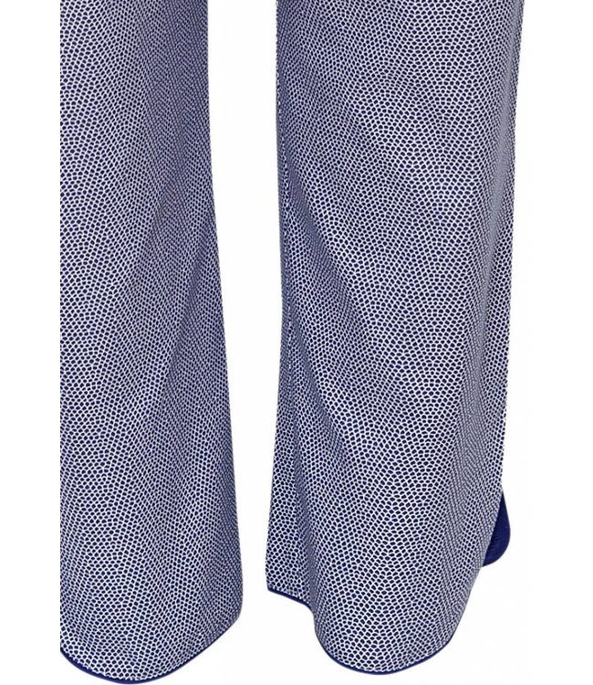 purple spot print cotton - modal pants set with blue cami top with adjustable straps
