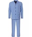 Robson lichtblauwe doorknoop heren pyjama van geweven katoen