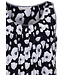 black & white cotton - modal sleevless floral nightdress with pretty front pleat detail