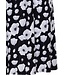 black & white cotton - modal sleevless floral nightdress with pretty front pleat detail