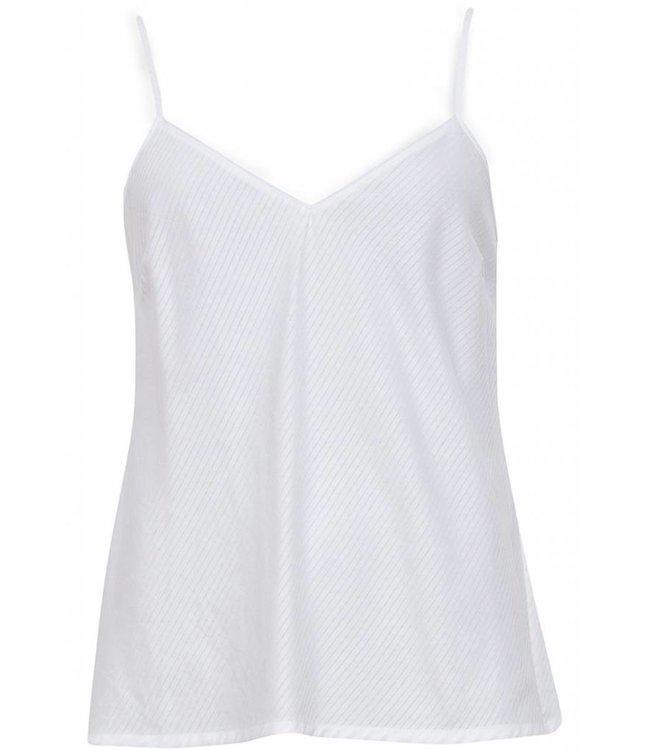 Georgia white satin stripe shorts & white vest