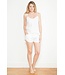 Georgia white satin stripe shorts & white vest