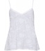 'embroidered flowers', pure white, modal woven shorty set with adjustable straps