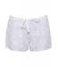 'embroidered flowers', pure white, modal woven shorty set with adjustable straps