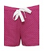 Joyce pink shorty set with white ribbed vest with buttons