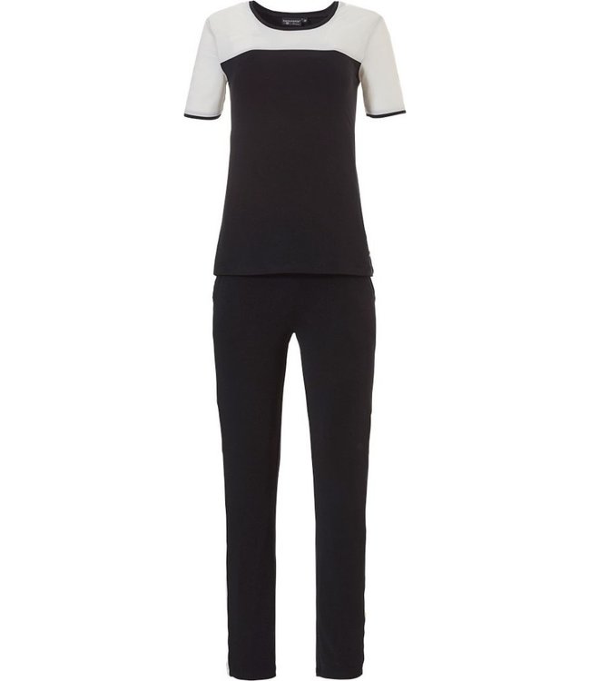 pyjama met korte mouwen 'luxury in monochrome'