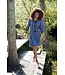 long sleeve modal nightdress 'floral pink paradise' with tassels