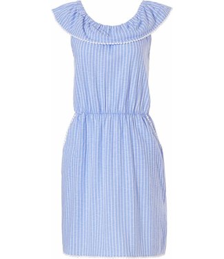 Rebelle off the shoulder (beach style) cotton (night)dress 'seaside stripes'