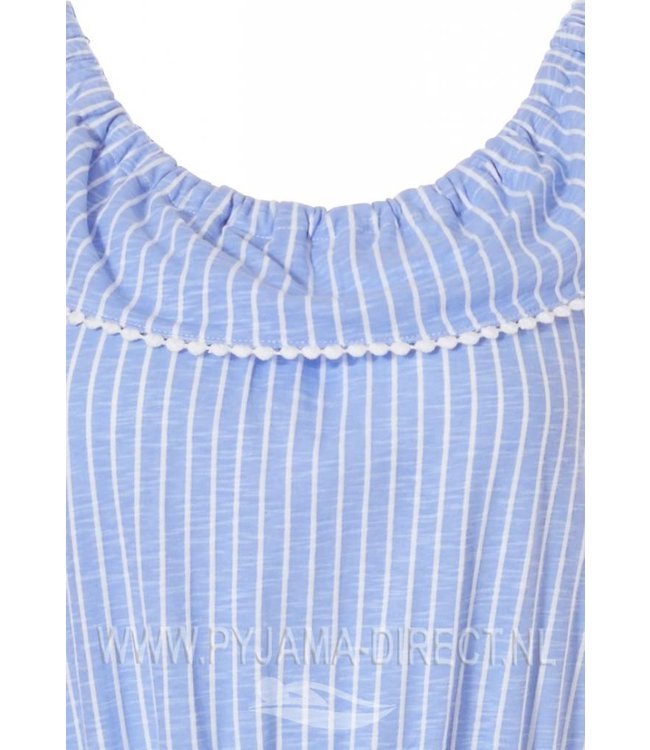 off the shoulder (beach style) cotton (night)dress 'seaside stripes'