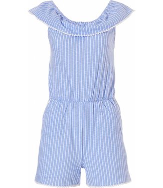 Rebelle off-the-shoulder (beach style) katoenen all-in-one shorty 'seaside stripes'