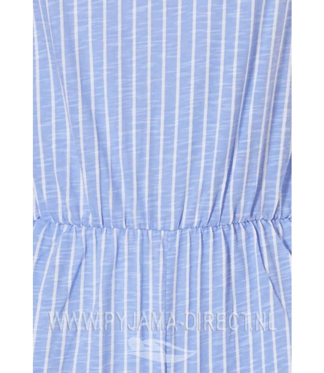 off-the-shoulder (beach style) katoenen all-in-one shorty 'seaside stripes'