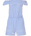 off the shoulder (beach style) all-in-one cotton shorty 'seaside stripes'