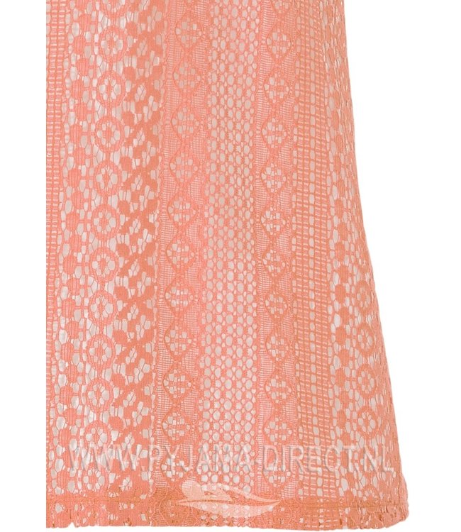 zomers oranje, doorkijk, cover-up 'floral lace look'