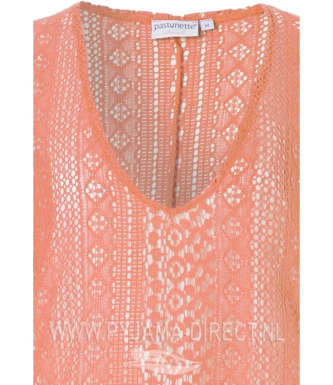 summer orange 'see-through' cover-up 'floral lace look'