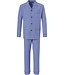 Robson men's long sleeve 100% cotton flannel full button cadet blue  pyjama with long matching pants 'circles & squares'