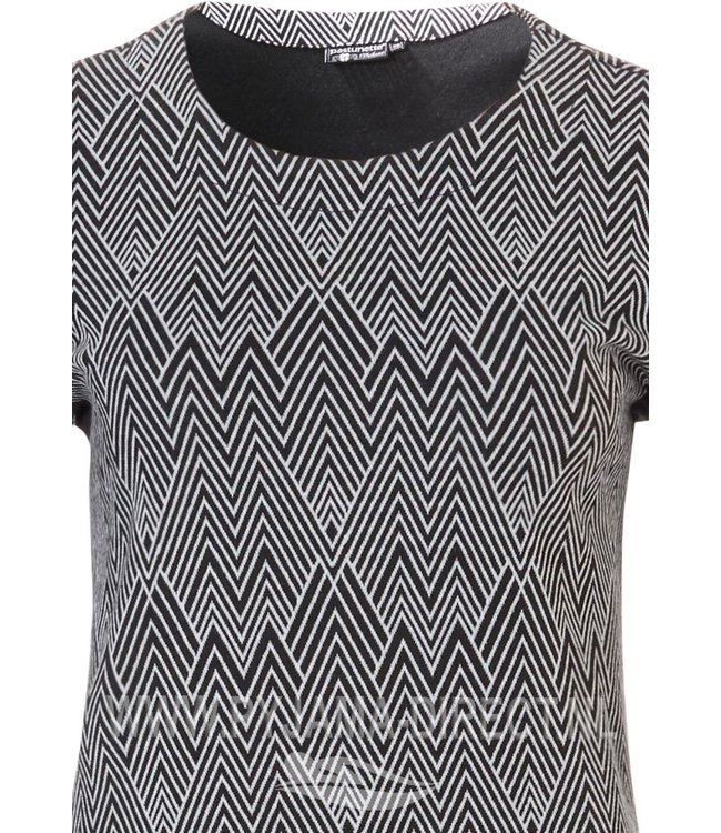 jacquard fleece homewear jurkje / lange trui met 'modern visgraat' patroon