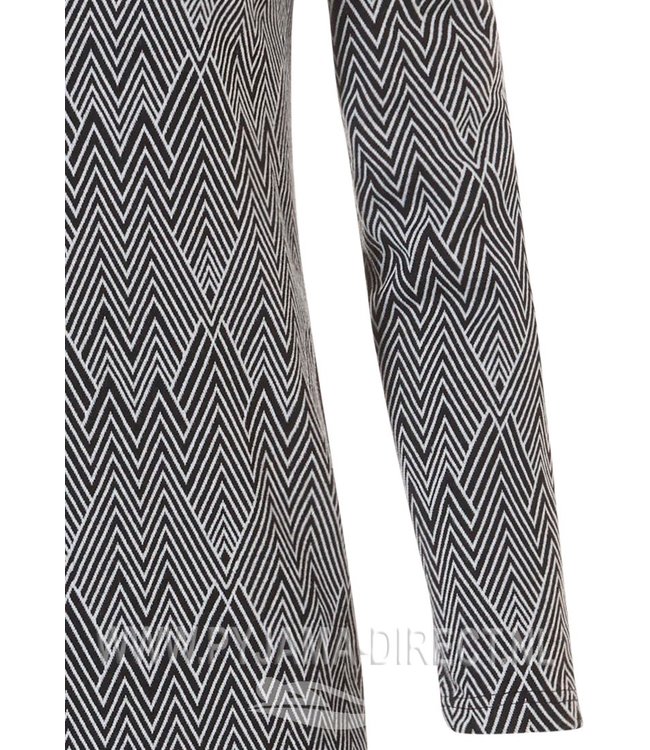 jacquard fleece homewear jurkje / lange trui met 'modern visgraat' patroon