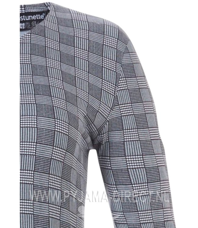 3/4 sleeve home dress with stylish 'Prince of Wales check'