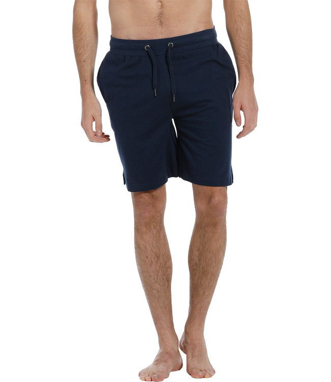 katoenen, korte pyjama broek voor heren met een elastische taille met aantrekkoord