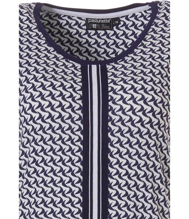 mouwloos dames nachthemd 'little crescents & bold stripe'