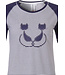 'Purrrfectly in love pussycats' short sleeve cotton pyjama with 3/4 pants