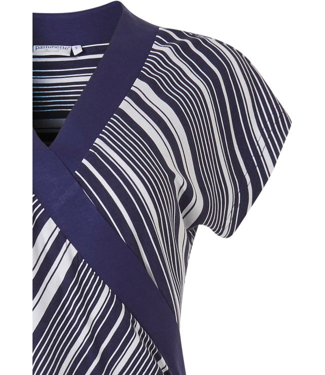 strandjurkje met korte mouwen 'coded lines'