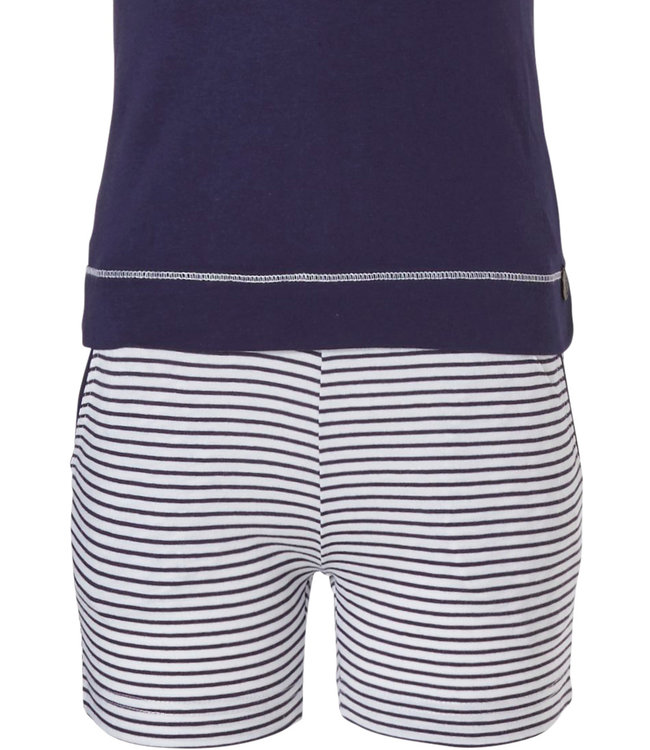 katoenen meisjes shortama met korte mouwen 'Purrrfectly in love pussycats'