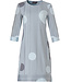 luxe dames homewear-nachthemd met 3/4e mouw '60's circles on elegant stripes'