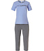 dames pyjama met korte mouwen en capri broek 'NO LIMITS - sporty style'
