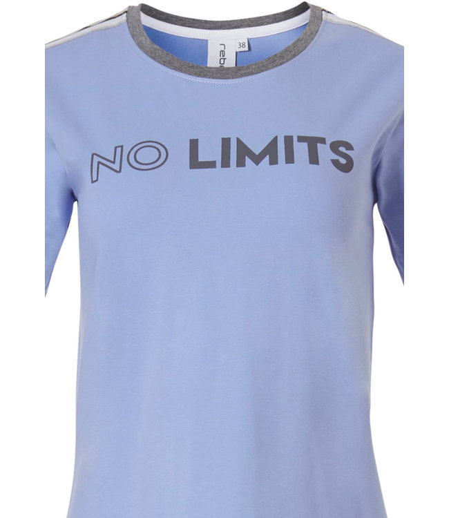 short sleeve ladies pyjama with 3/4 pants 'NO LIMITS - sporty style'