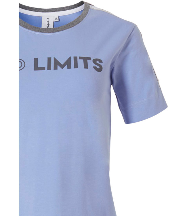 dames pyjama met korte mouwen en capri broek 'NO LIMITS - sporty style'