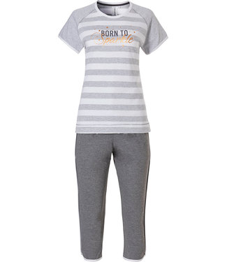 Rebelle dames pyjama met korte mouwen en capri broek 'Born 2 Sparkle'