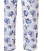short sleeve stripey cotton 3/4 pyjama set 'stripes & little blue blossom'