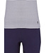 'Purrrfectly in love pussycats' short raglan-sleeve dark blue & white girls cotton stripey pyjama set with pretty diamante detail and 3/4 dark blue pants with