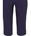 'Purrrfectly in love pussycats' short raglan-sleeve dark blue & white girls cotton stripey pyjama set with pretty diamante detail and 3/4 dark blue pants with
